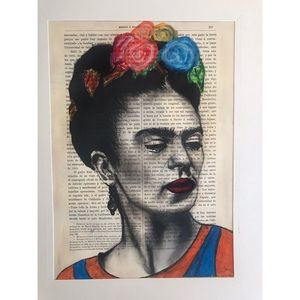 Beautiful Frida Khalo portrait by claudia cota